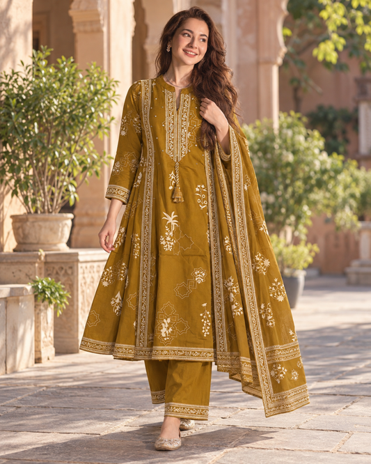 Amber Kashish Kalidar Kurti Set